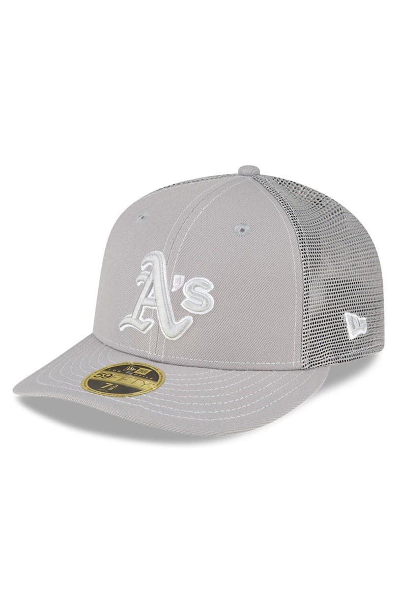 New Era Men's New Era Gray Oakland Athletics 2023 On-Field Batting Practice Low Profile 59FIFTY Fitted Hat, Main, color,