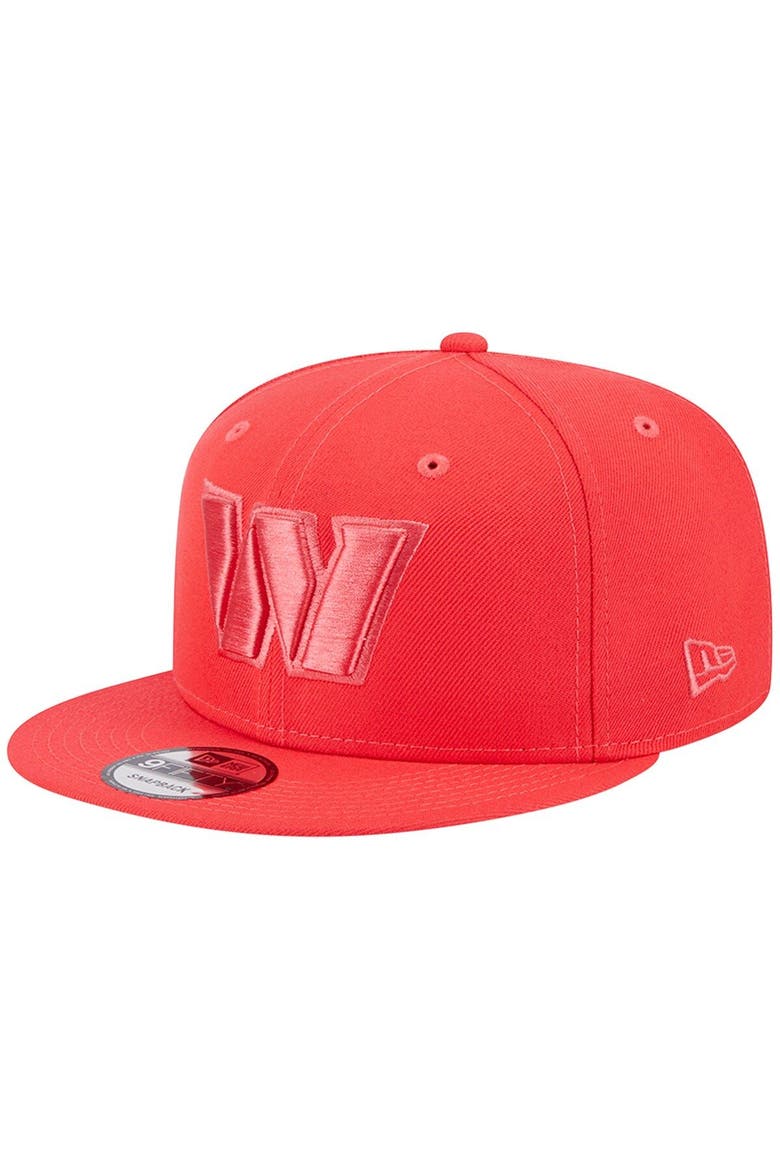 Men's New Era Red Washington Commanders Color Pack Brights 9FIFTY Snapback Hat, Main, color, Red