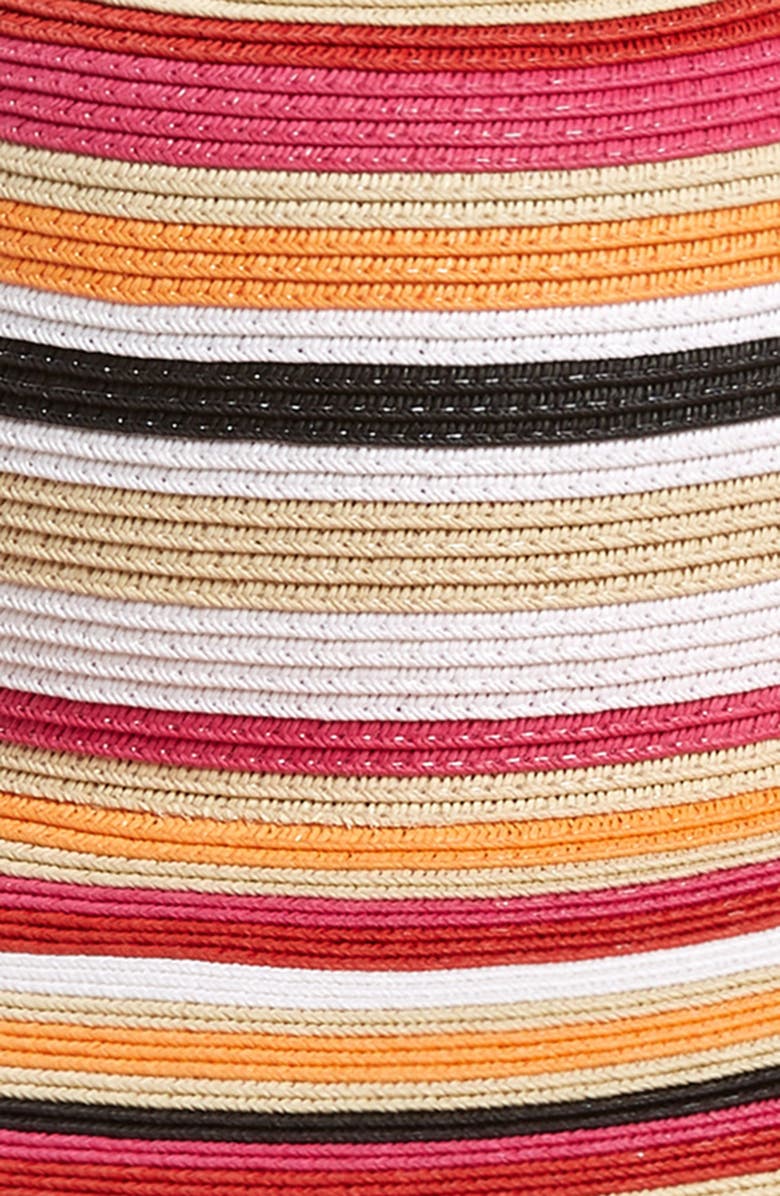 Nordstrom Ombré Stripe Floppy Straw Hat, Alternate, color, 