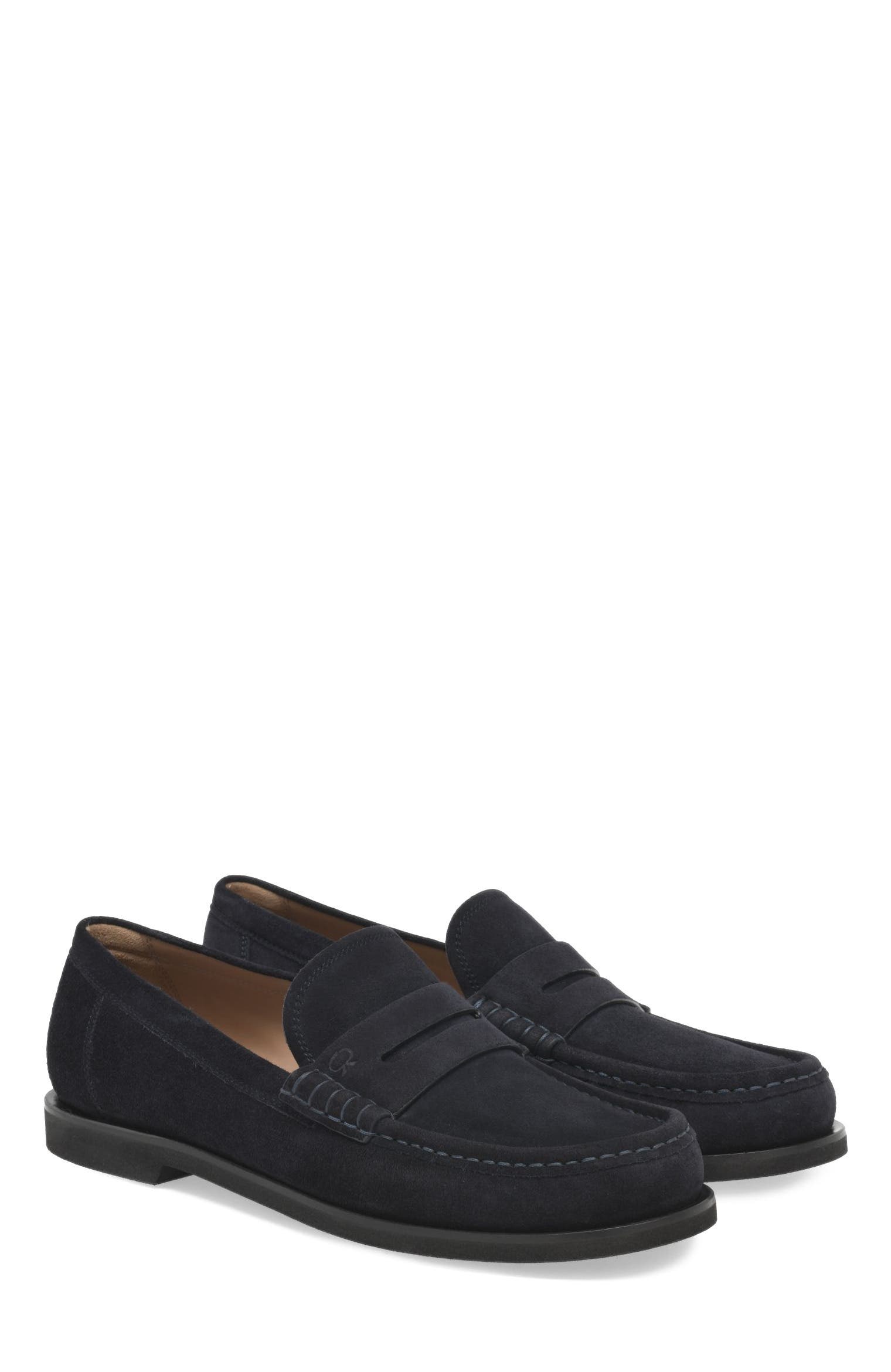 Vernon Mocassin, Alternate, color, Blue Suede Leather