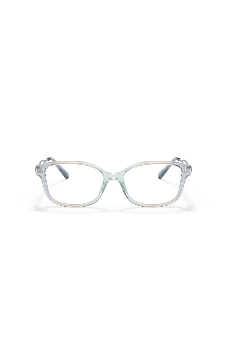 COACH 52mm Rectangle optical glasses, Alternate, color, Blue