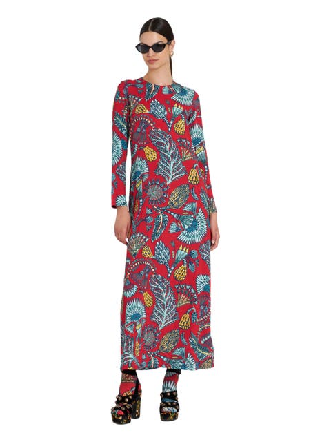 Long Sleeve Swing Dress Sicomore Red