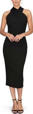 RACHEL Rachel Roy Harland Crossover Halter Midi Dress