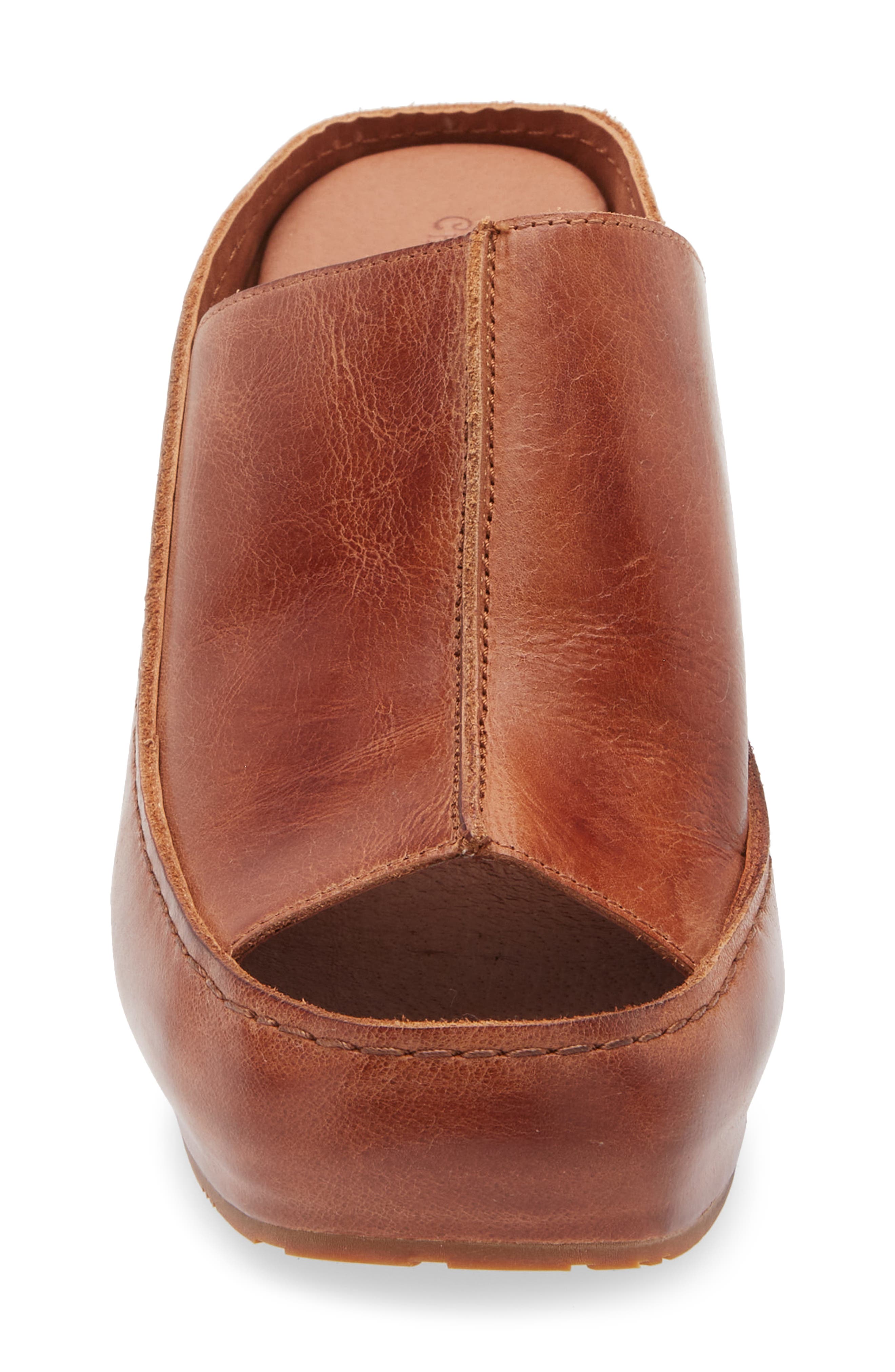 Pearl Platform Wedge Sandal, Alternate, color, BROWN LEATHER
