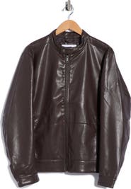 Calvin Klein Faux Leather Moto Jacket