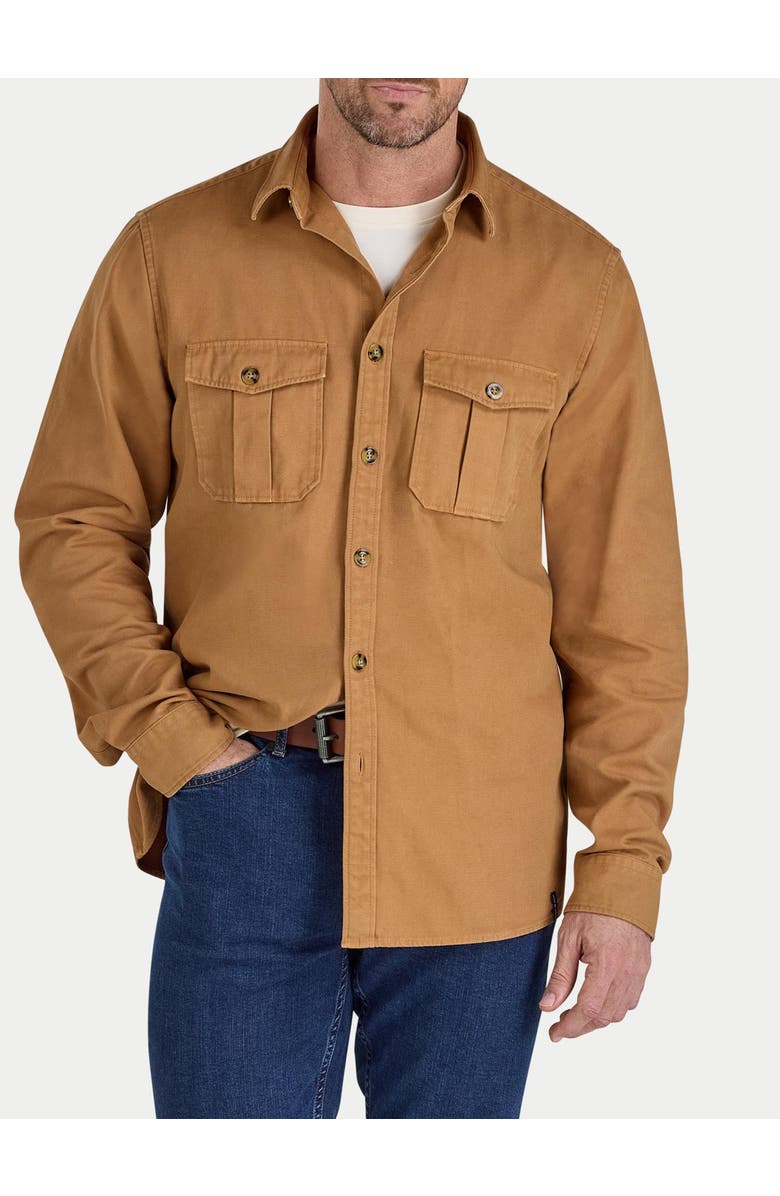 Raging Bull Garment Dyed Canvas Shacket, Alternate, color, Tan