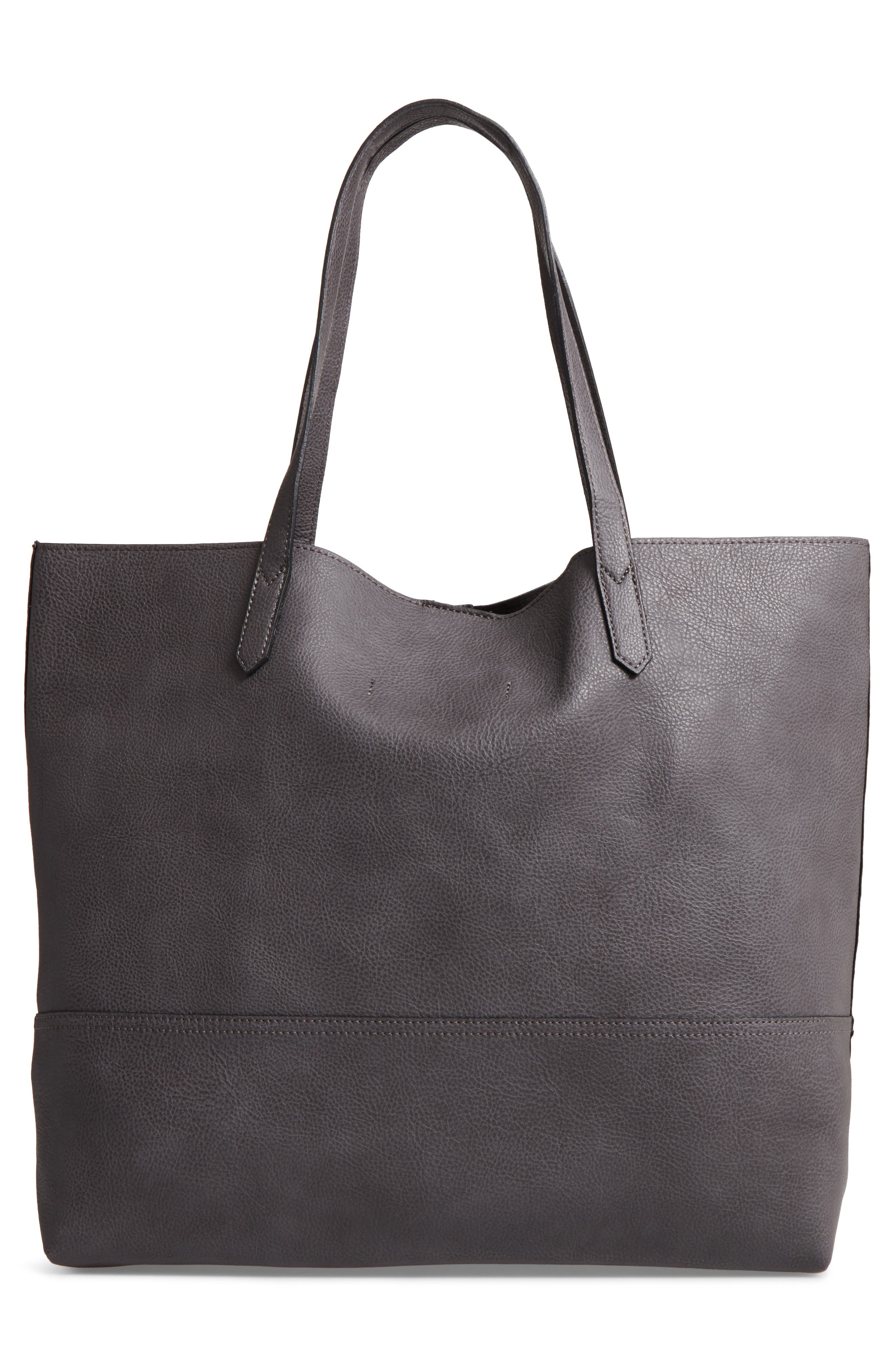 Sole Society Dawson Oversize Faux Leather Shopper, Alternate, color, 