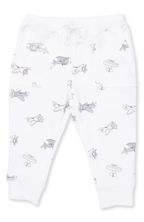 Kids' Vintage Airplane Print Joggers