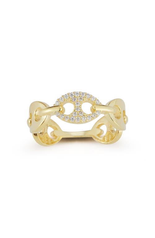 Glaze Jewelry Cubic Zirconia Mariner Chain Ring In Gold