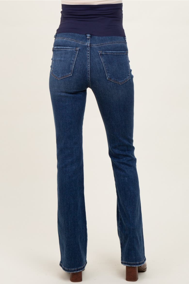 Wash Super High Rise Bootcut Maternity Jeans, Alternate, color, Navy Blue