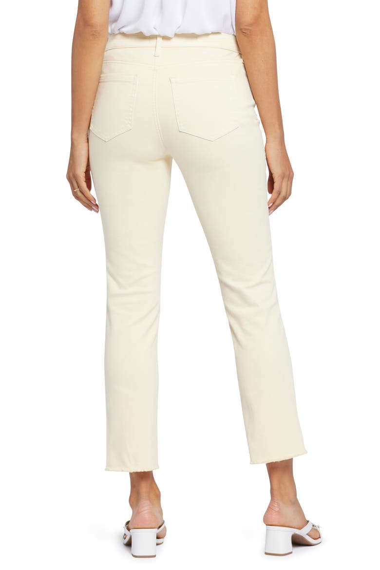 Sheri Frayed Hem Slim Jeans, Alternate, color, BANANA SORBET