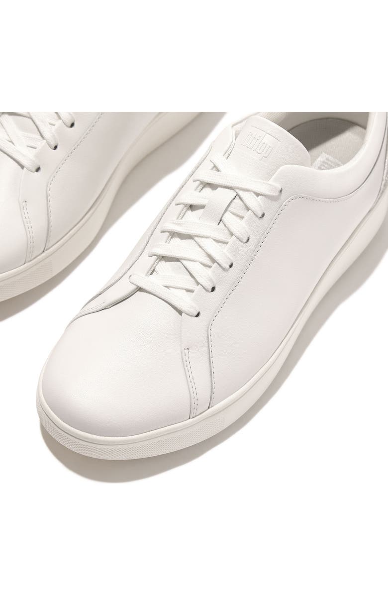 FitFlop Rally Crystal Backtab Leather Sneaker, Alternate, color, Urban White/ Silver
