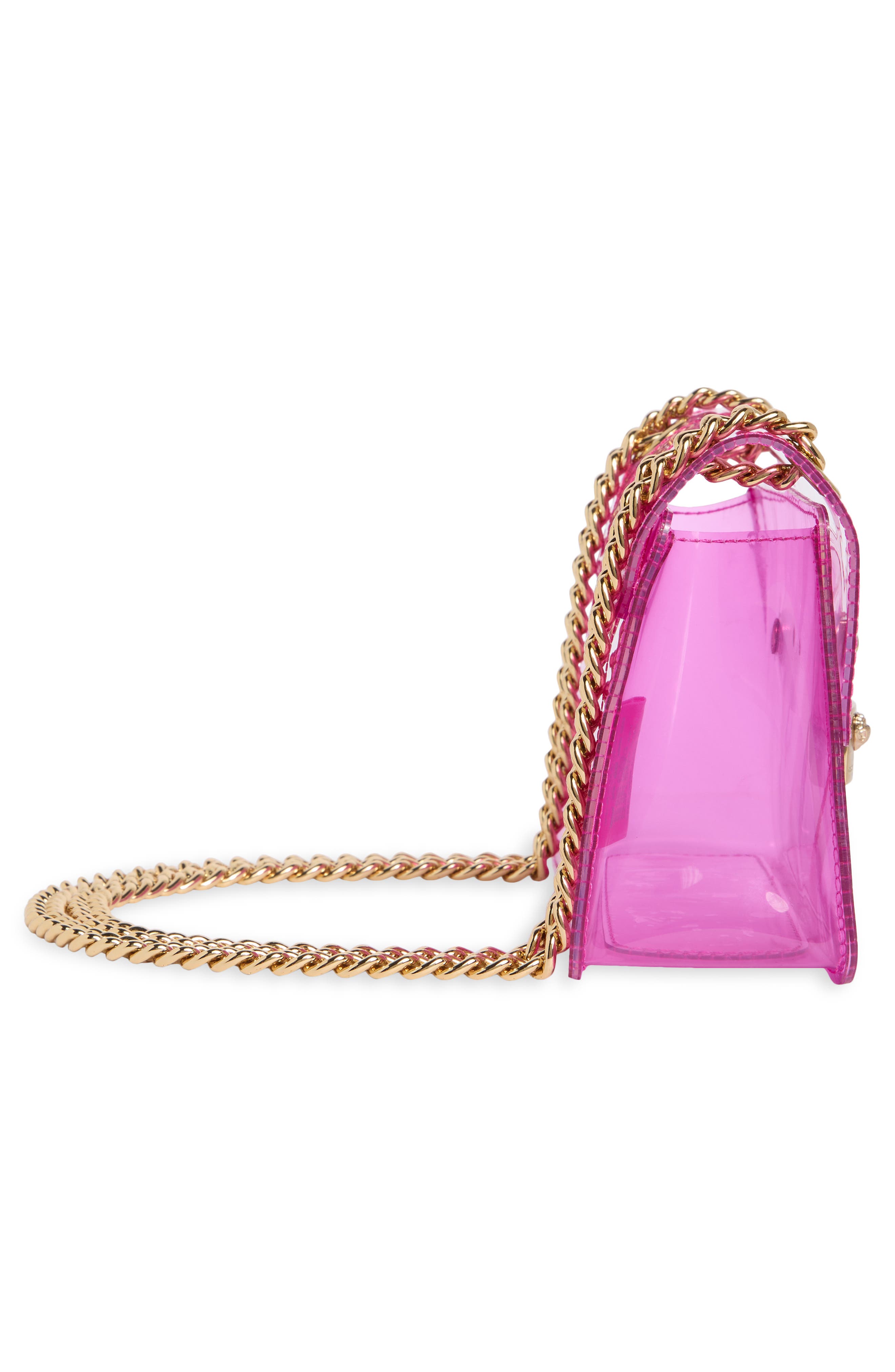 Mini Brixton Clear Crossbody Bag, Alternate, color, BRIGHT PINK