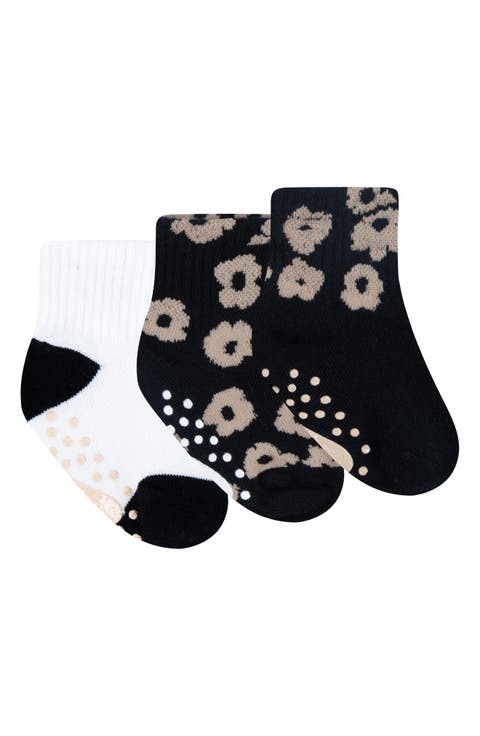 Assorted 3-Pack Gripper Ankle Socks