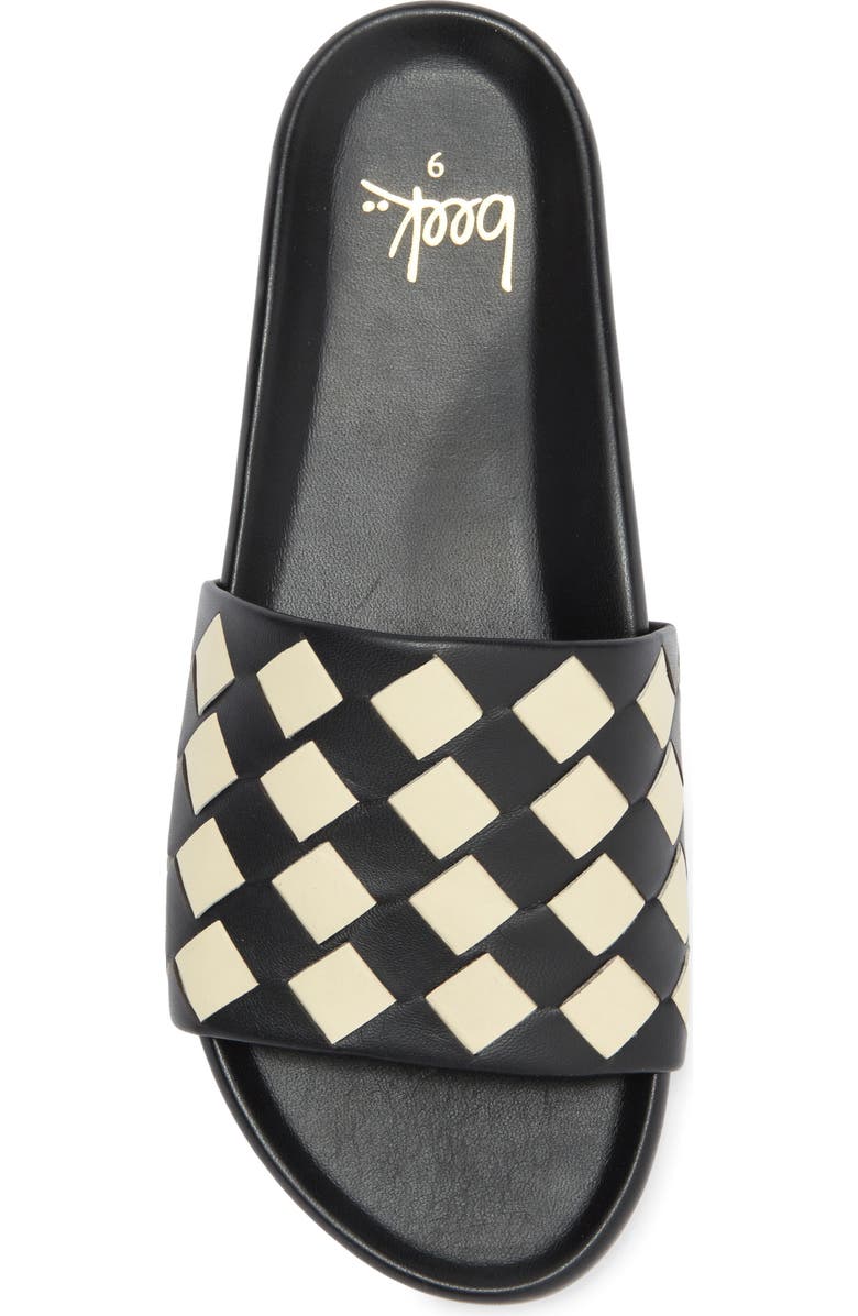 Beek Pelican Slide Sandal, Alternate, color, Eggshell/ Black