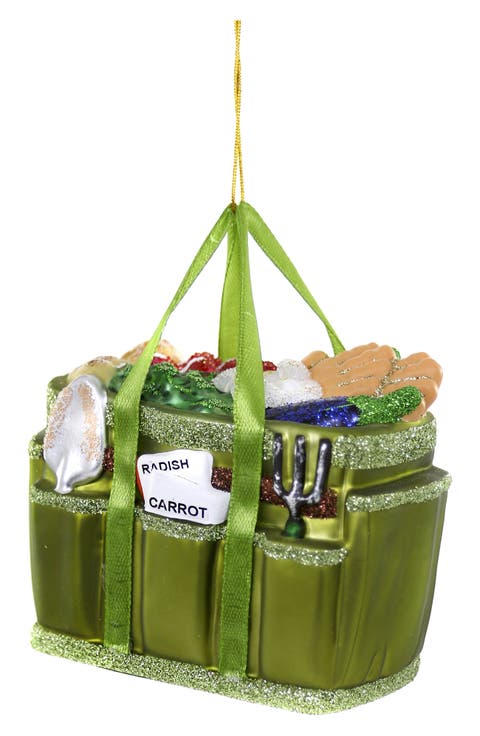 Gardener's Tote Glass Ornament