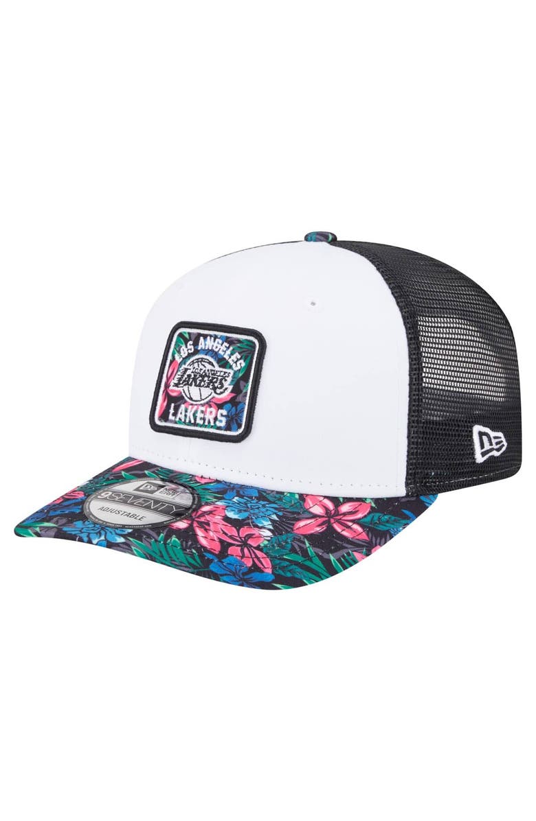 New Era Men's New Era White Los Angeles Lakers Floral 9SEVENTY Adjustable Hat, Main, color, White