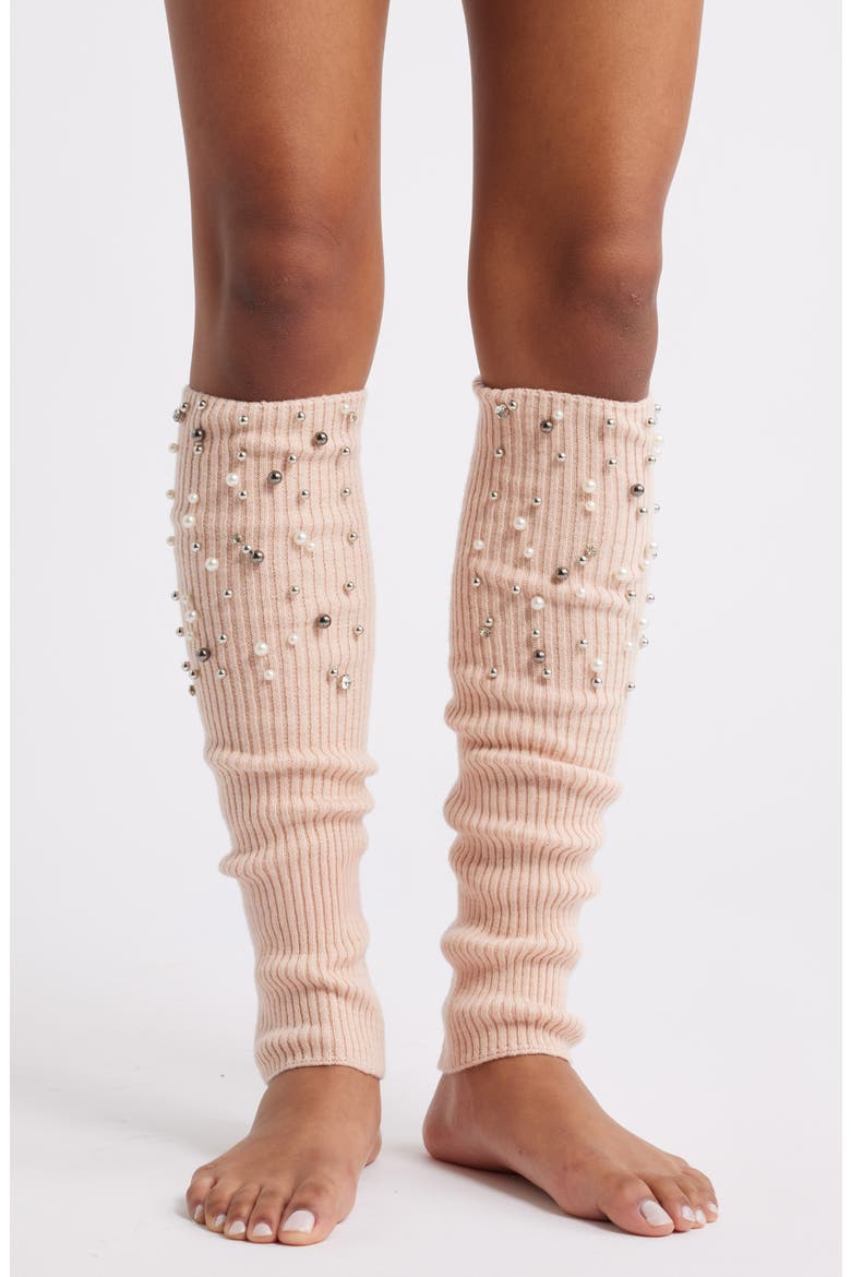 Blake Embellished Leg Warmers, Main, color, MEDIUM LIGHT PINK
