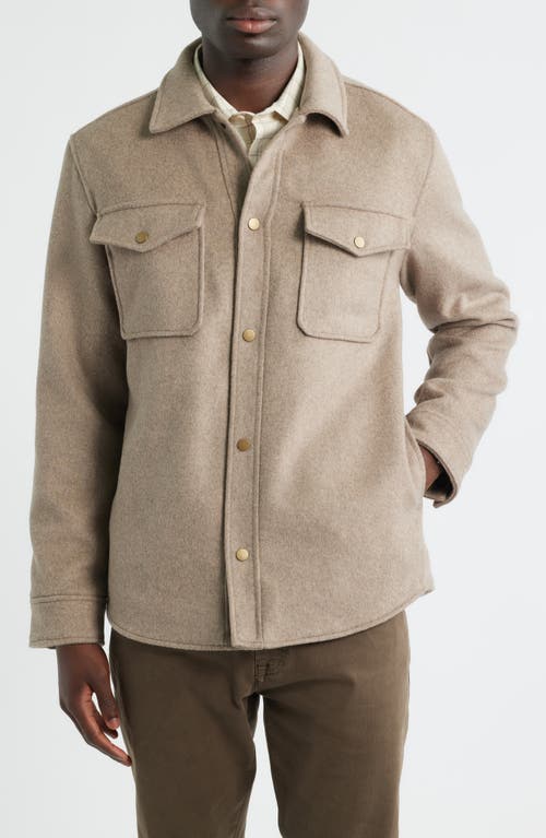Nordstrom Wool Blend Shirt Jacket In Brown