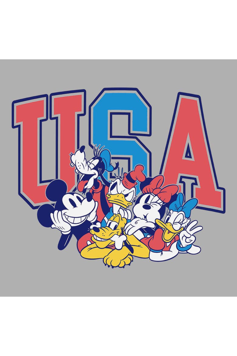 Men's Mickey & Friends The Best American Friends  Graphic T-Shirt, Alternate, color, Sport Grey