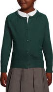 Lands' End School Uniform Girls Cotton Modal Cardigan Sweater
