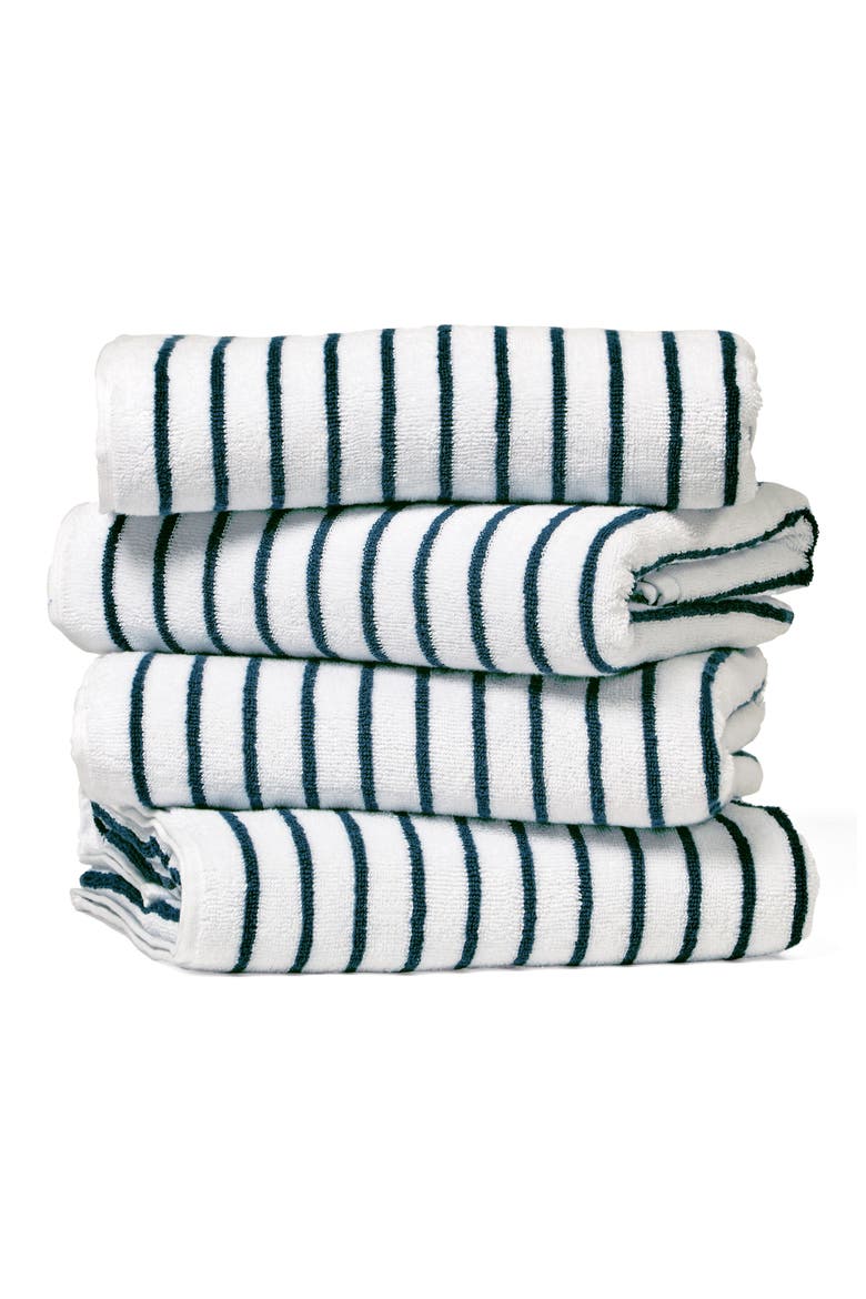 4-Pack Cabana Beach Towels, Main, color, STRIPES NAVY