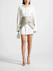 Manière De Voir Corset Shirt Dress