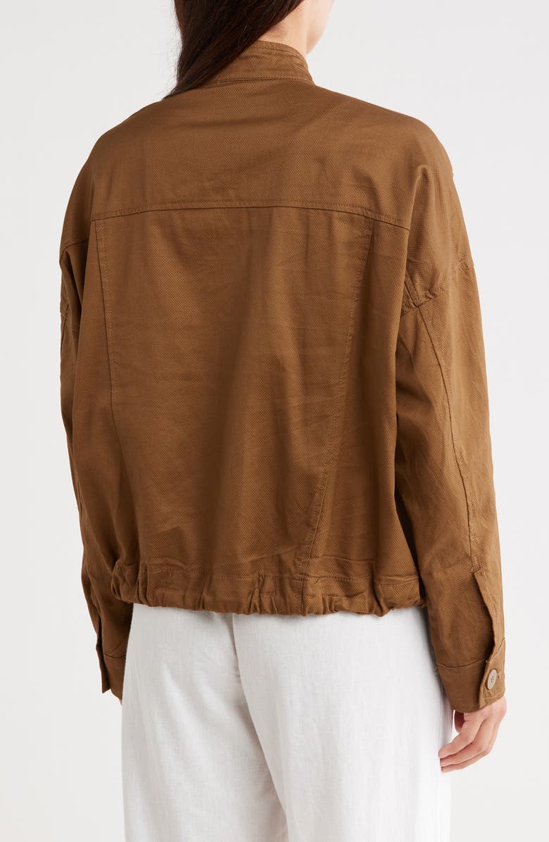 MAX STUDIO Cotton Piqué Jacket, Alternate, color, Peat