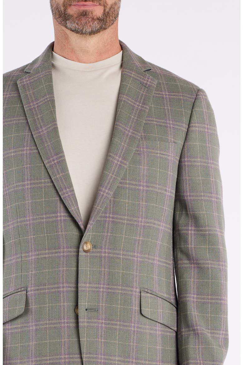 Windowpane Sport Coat, Alternate, color, MOSS