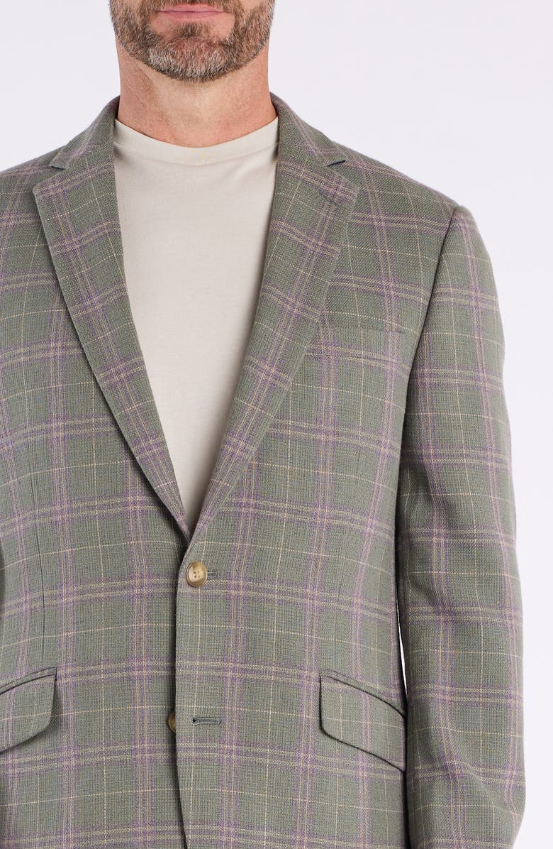 SAVILE ROW CO Windowpane Sport Coat, Alternate, color, Moss