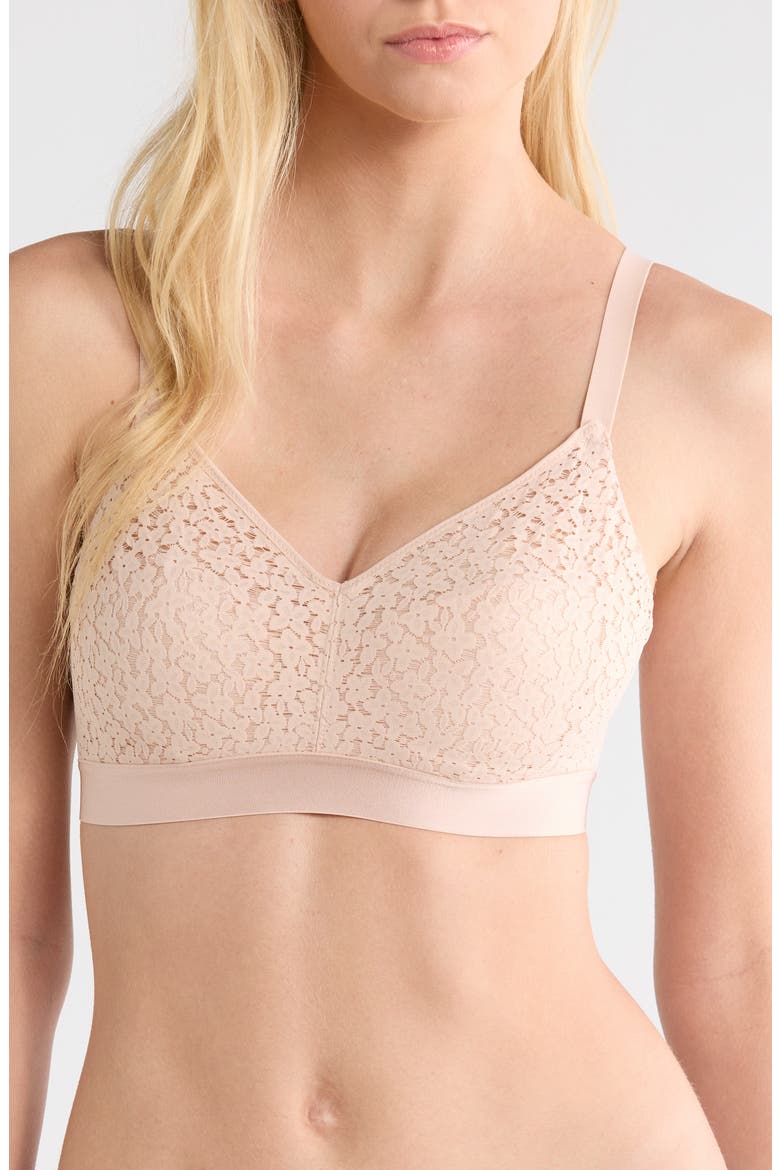 Norah Supportive Wireless Bra, Main, color, ROSE