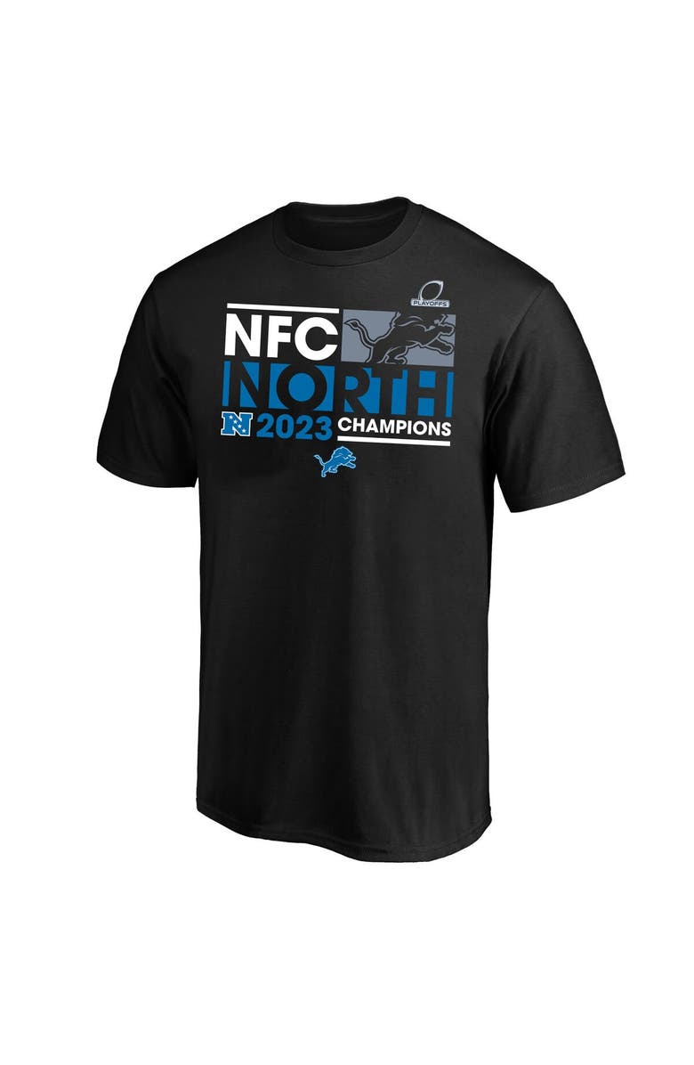 FANATICS Men's Fanatics Branded Black Detroit Lions 2023 NFC North Division Champions Big & Tall T-Shirt, Alternate, color,