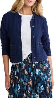 nz BY NIC AND ZOE Bouclè Knit Bomber Cardigan