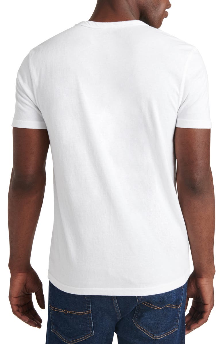 Lucky Brand Button Notch Neck T-Shirt, Alternate, color, Bright White