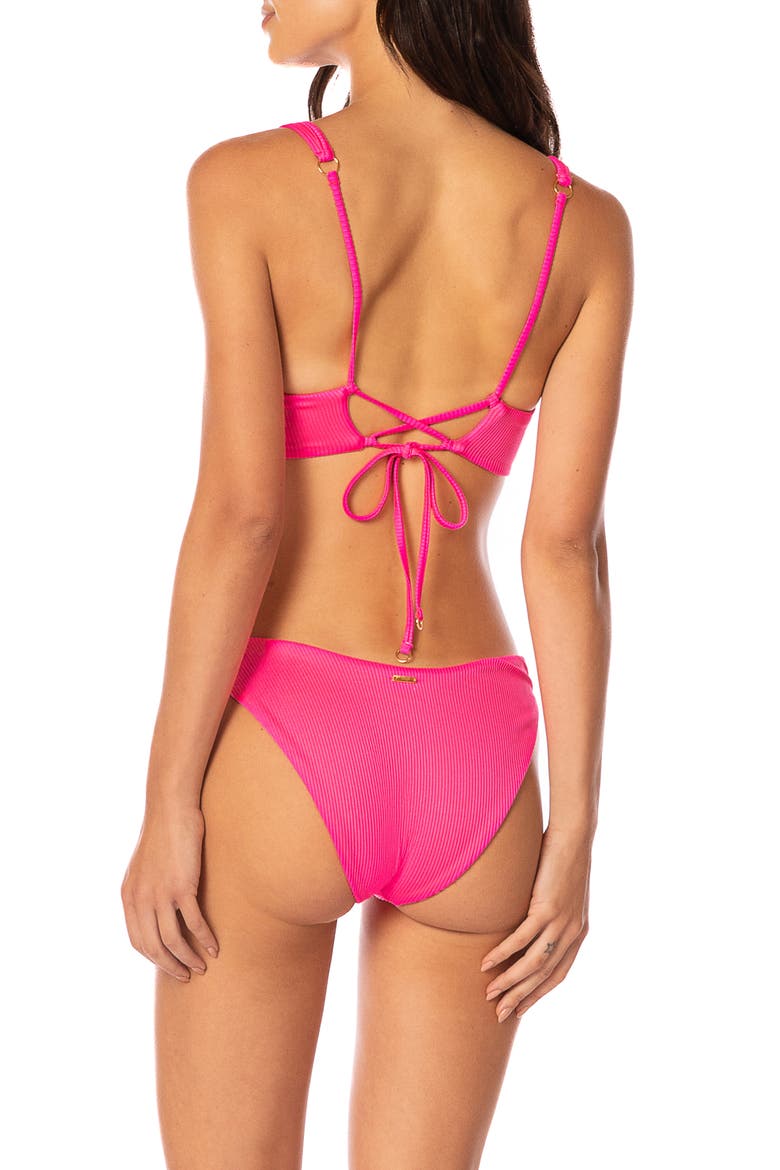 Hot Fuchsia Splendor Reversible Bikini Bottoms, Alternate, color, DARK PINK