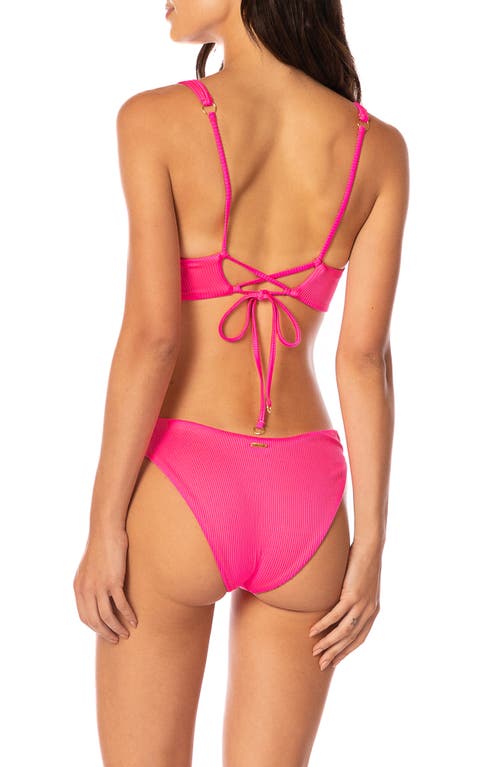 Maaji Hot Fuchsia Splendor Reversible Bikini Bottoms In Pink