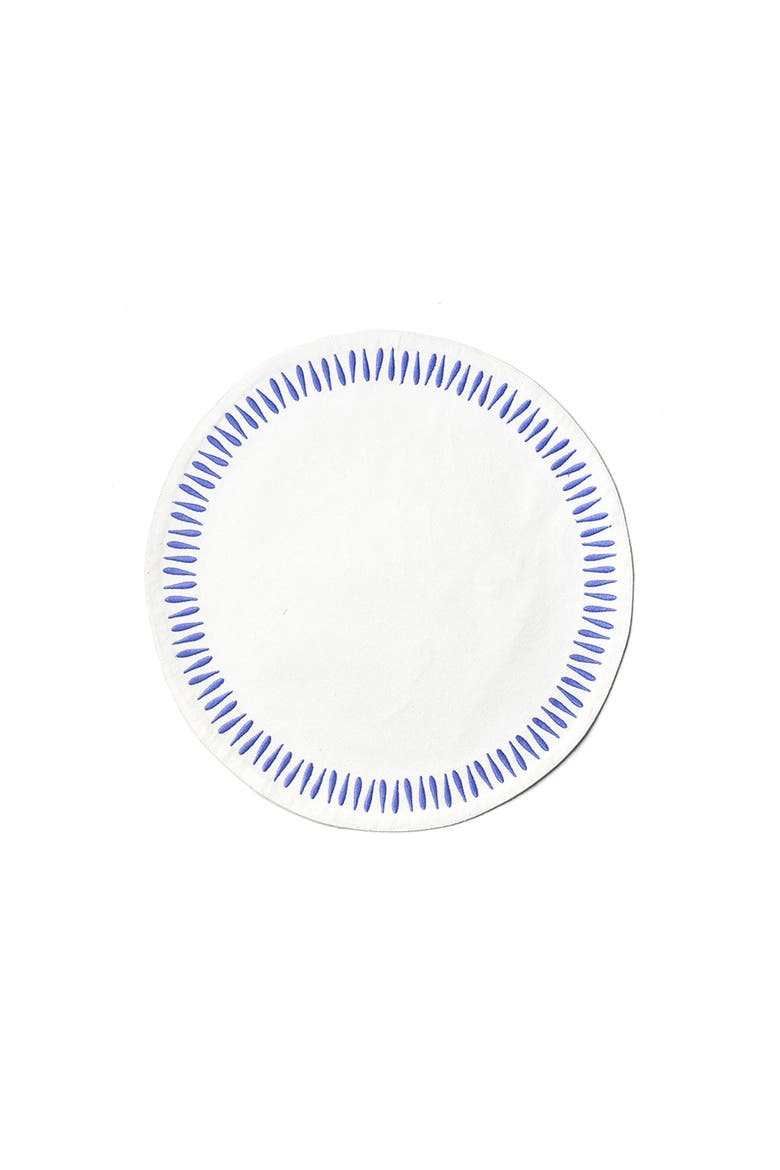 Iris Blue Drop Round Placemat Set of 4, Alternate, color, Blue