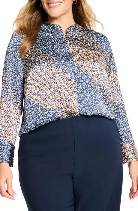 NIC+ZOE Monogram Mix Button-Up Top