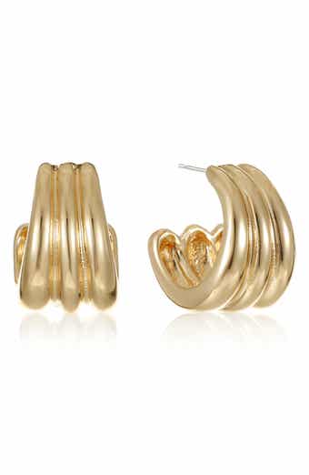 Ettika Pipe Hoop Earrings