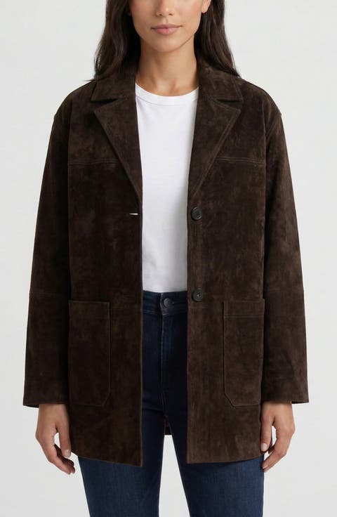 Patch Pocket Suede Jacket