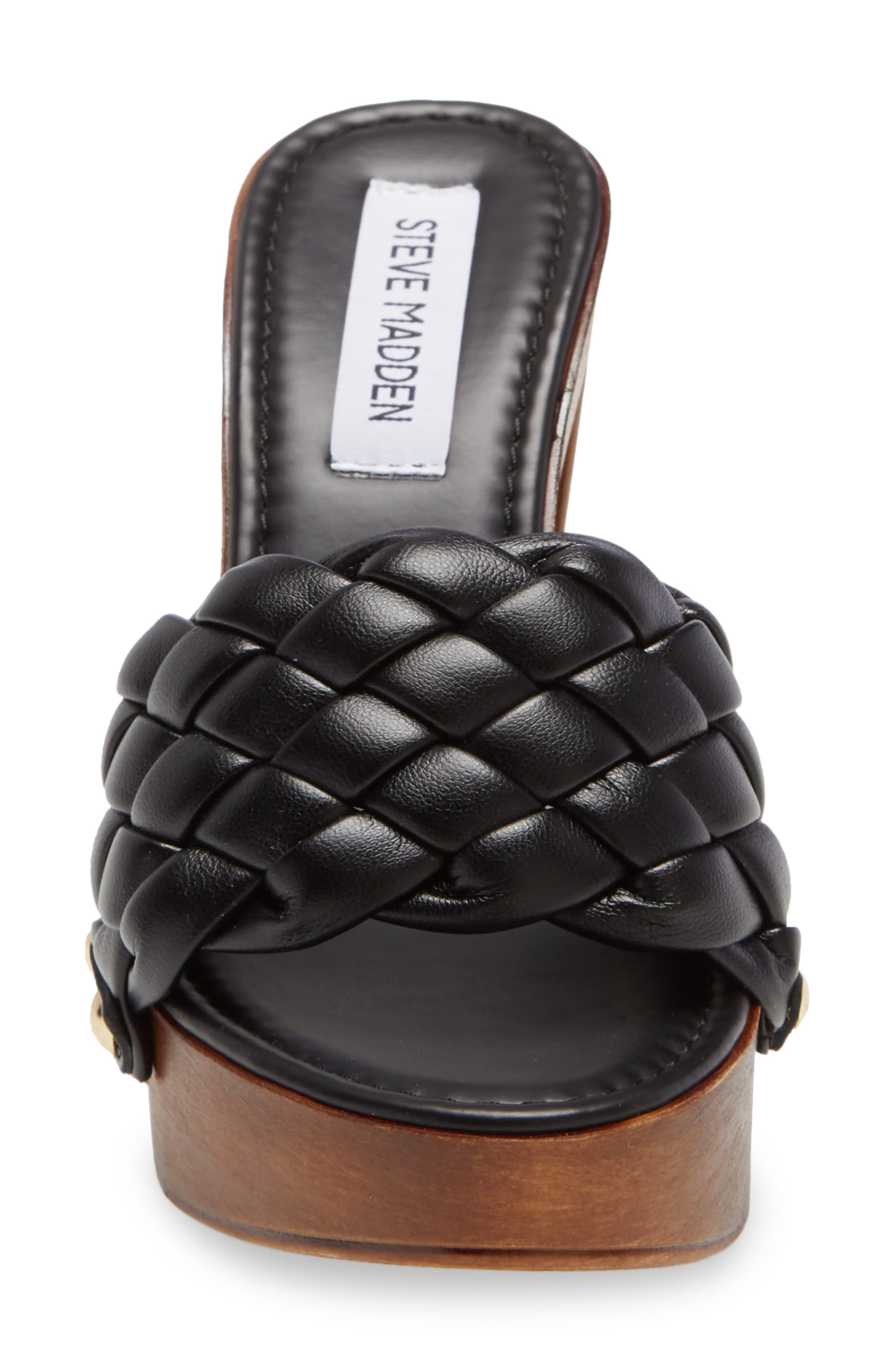 Kashtyn Woven Sandal, Alternate, color, BLACK