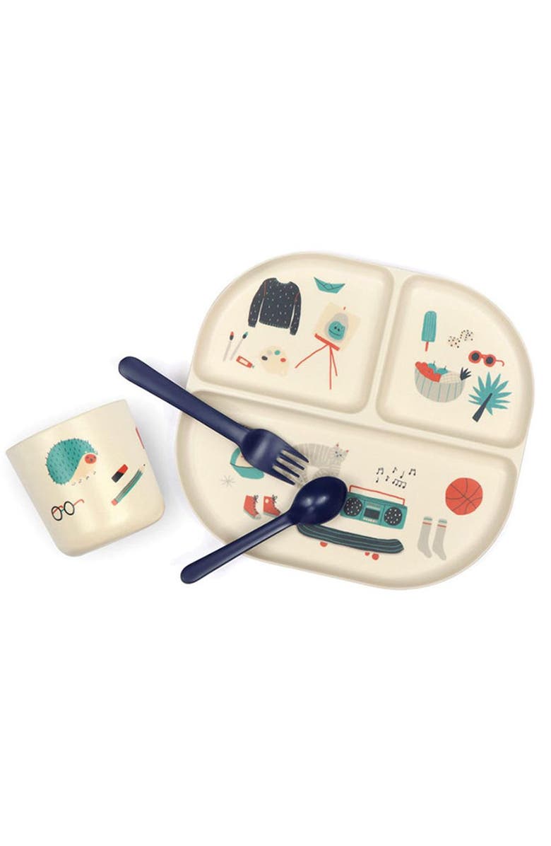 EKOBO Illustrated Kid Dinner Set, Main, color, Royal Blue