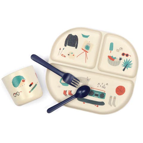 Illustrated Kid Dinner Set
