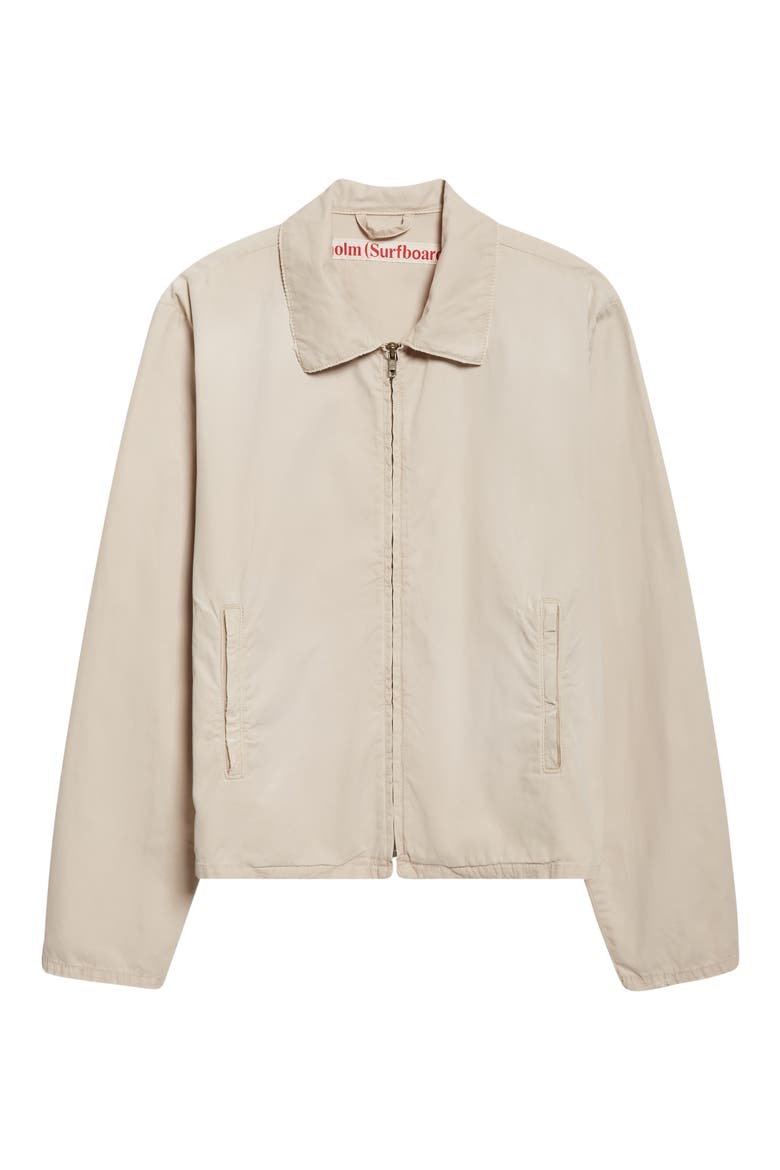 Phil Distressed Zip Jacket, Alternate, color, BEIGE