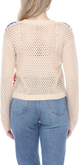 Granny Square Openwork Cardigan
