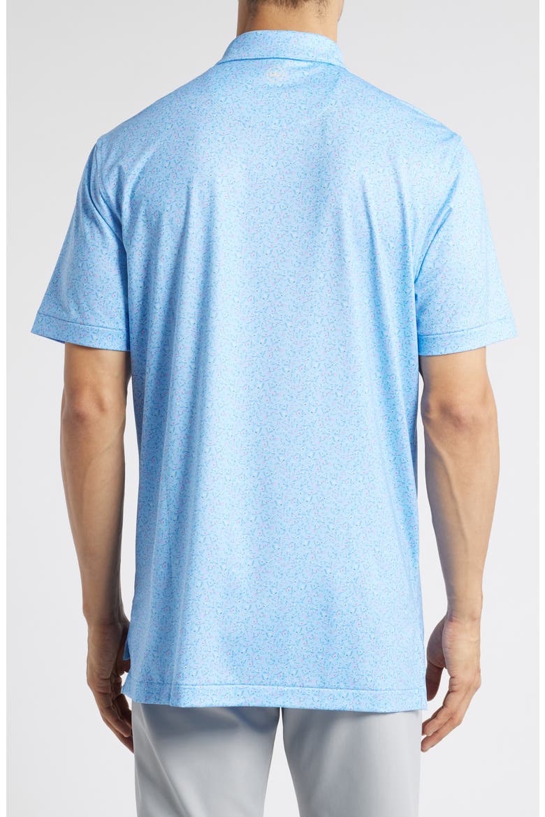 Macaw Stripe Performance Jersey Polo, Alternate, color, COTTAGE BLUE