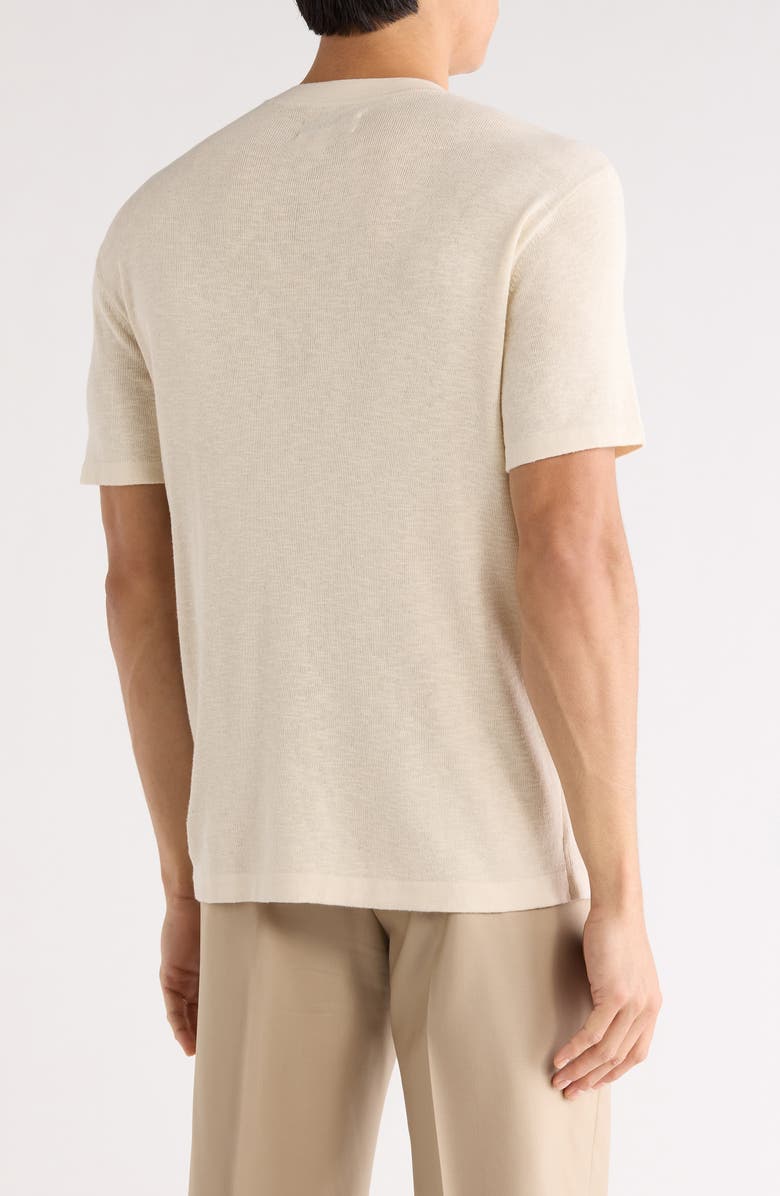 Nordstrom Short Sleeve Cotton & Linen Blend Sweater, Alternate, color, Beige Oak Heather