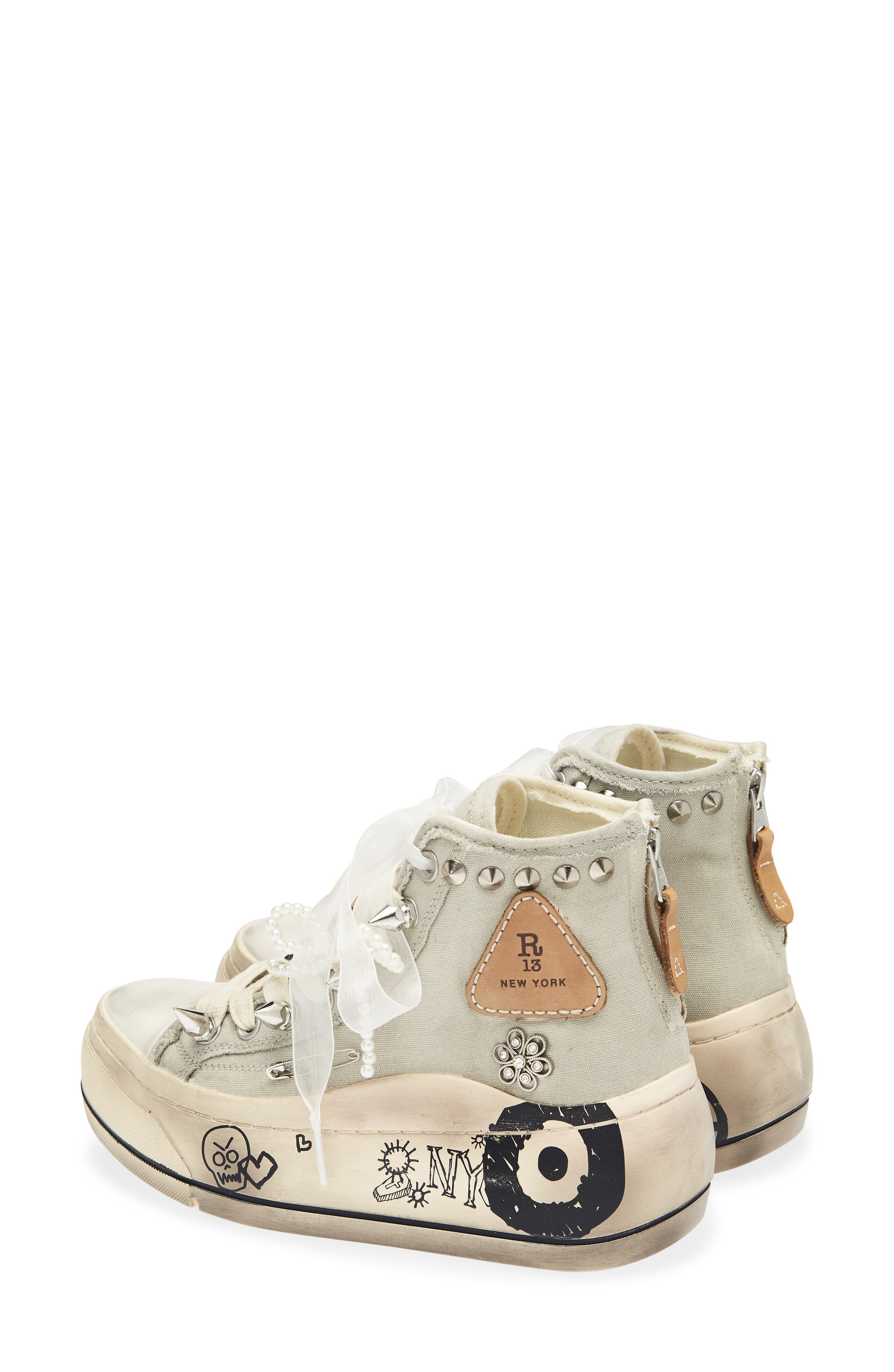 Kurt High Top Platform Sneaker, Alternate, color, OFF WHITE WITH CHARMS