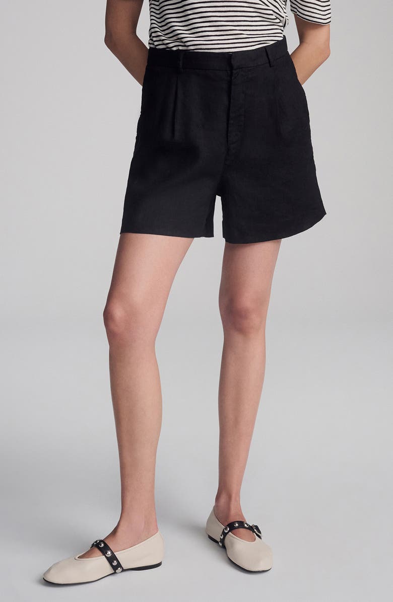 Mavi Jeans Woven Linen Shorts, Main, color, Black