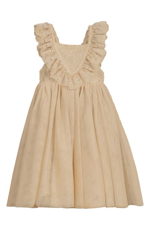 Kids' Dorothea Lace Trim Tulle Dress (Baby & Toddler)